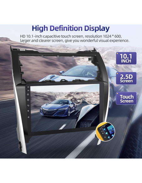 Radio de Coche Android 13 EKAT para Toyota Camry 2012-2014 10.1"