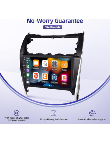 Radio de Coche Android 13 EKAT para Toyota Camry 2012-2014 10.1"