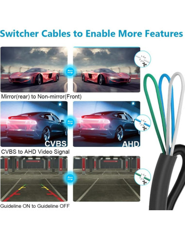Cámara de visión trasera B-Qtech AHD 720P IP68 175 nocturna