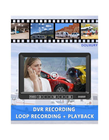 Cámara de Respaldo Inalámbrica DOUXURY FHD 1080P IP69