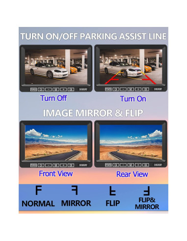 Cámara de Respaldo Inalámbrica DOUXURY FHD 1080P IP69