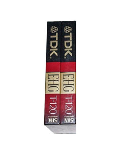 Cintas de video TDK VHS E-HG T-120 alta calidad 2 unidades