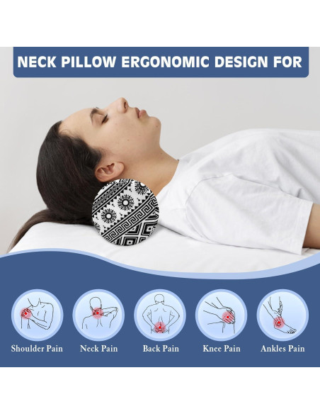 Almohada de Rollo Ergonómica wxmbdzq para Cuello y Espalda