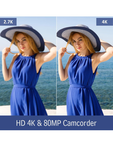 Cámara de Video 4K DINGETU V100 80MP Zoom 18X con Micrófono