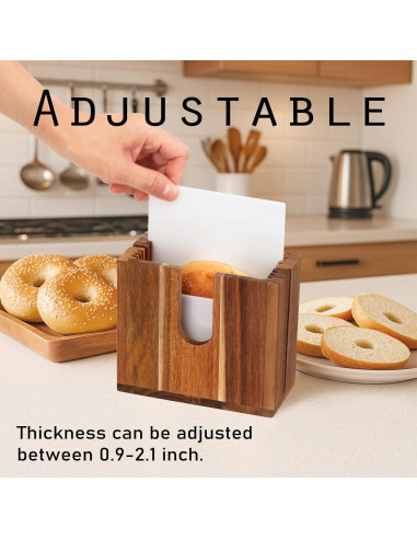 Cortador de Bagels Ajustable HeywoodCabin de Madera Acacia