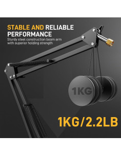 Soporte de Micrófono Articulado MAONO BA20 con Cable USB 2