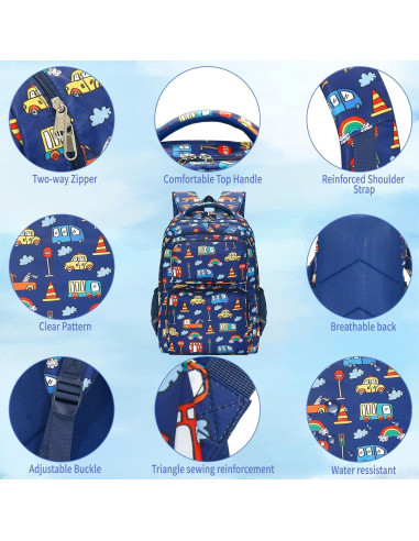 Set de 3 mochilas escolares YESGIRL con caja de almuerzo