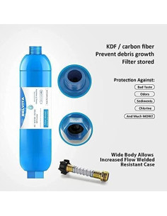 Filtrador de Agua Inline BELVITA RV - Paquete de 2, Carbón Activado 2