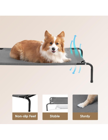 Cama Elevada para Perros Grandes EHEYCIGA 109x66 cm Impermeable