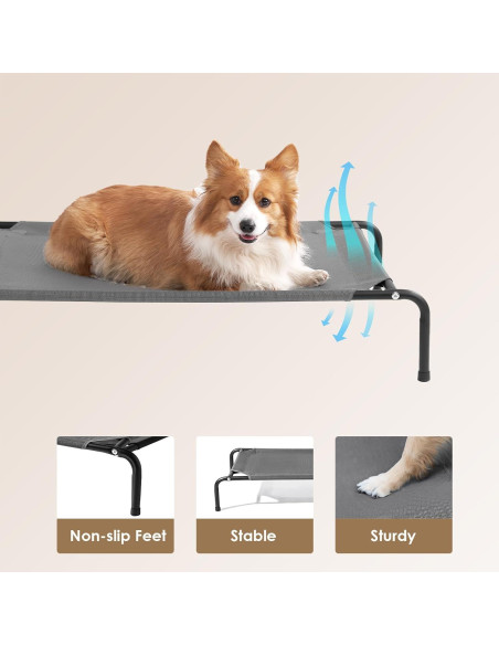 Cama Elevada para Perros Grandes EHEYCIGA 109x66 cm Impermeable