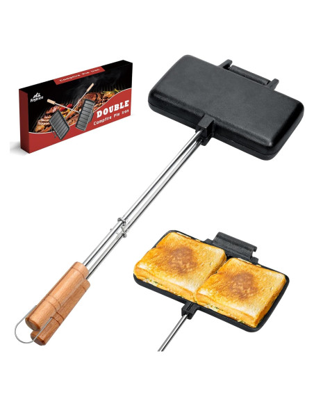 Hierro de Pastel Doble Alytree de Hierro Fundido 11x21cm Hierro de Pastel Doble Alytree de Hierro Fundido 11x21cm