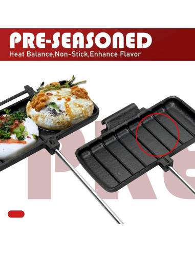 Hierro de Pastel Doble Alytree de Hierro Fundido 11x21cm