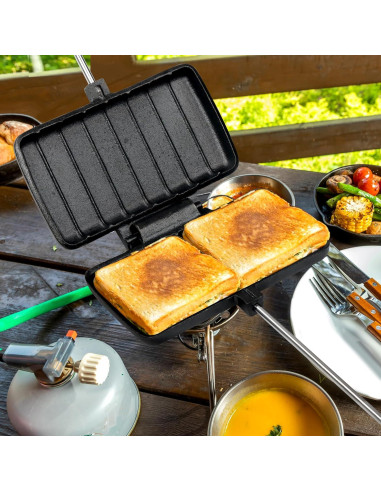 Hierro de Pastel Doble Alytree de Hierro Fundido 11x21cm