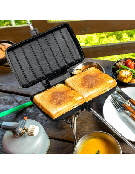 Hierro de Pastel Doble Alytree de Hierro Fundido 11x21cm Hierro de Pastel Doble Alytree de Hierro Fundido 11x21cm