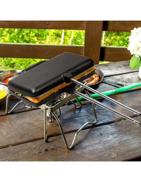 Hierro de Pastel Doble Alytree de Hierro Fundido 11x21cm Hierro de Pastel Doble Alytree de Hierro Fundido 11x21cm