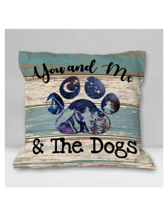 Funda de Almohada Decorativa Burosev Rústica Perro 45x45 cm