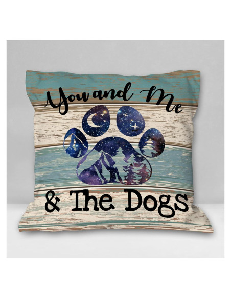 Funda de Almohada Decorativa Burosev Rústica Perro 45x45 cm