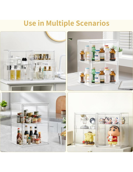 Caja de Exhibición Acrílica TrendyBin 2 Capas 1 Paquete Caja de Exhibición Acrílica TrendyBin 2 Capas 1 Paquete