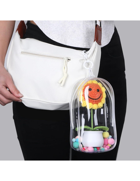 Bolsa de Llavero Transparente Xyulaan con Crema 19.2x11.8cm