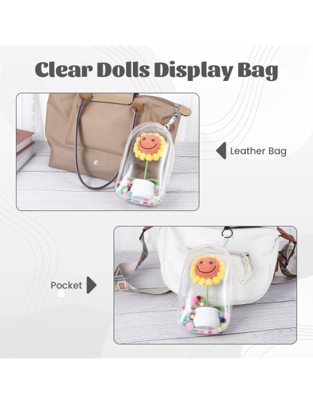 Bolsa de Llavero Transparente Xyulaan con Crema 19.2x11.8cm