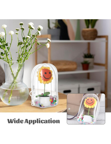 Bolsa de Llavero Transparente Xyulaan con Crema 19.2x11.8cm