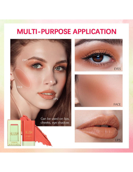 Barra de Rubor en Crema FYEBOO 17g Rosa Tímido Multiusos