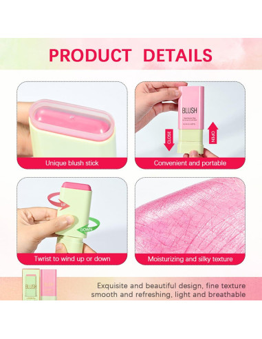 Barra de Rubor en Crema FYEBOO 17g Rosa Tímido Multiusos