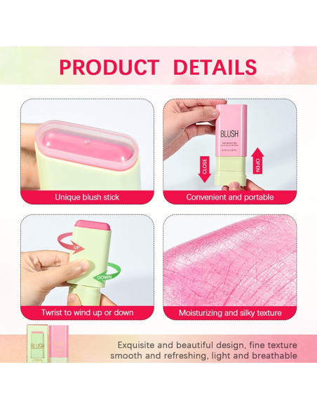 Barra de Rubor en Crema FYEBOO 17g Rosa Tímido Multiusos