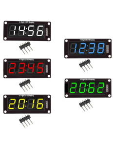 Módulo Pantalla LED Digital 4 Dígitos diymore TM1637 5 Colores
