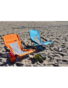 Silla de Playa Plegable Nice C con Portavasos - Juego de 2 Naranja 2