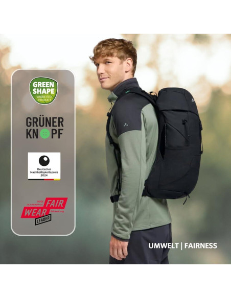 Mochila de Senderismo VAUDE Jura 18L Negra Unisex Mochila de Senderismo VAUDE Jura 18L Negra Unisex