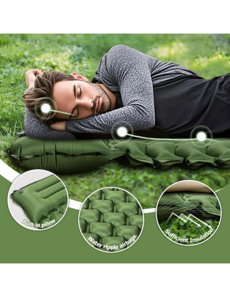 Colchoneta Inflable Ultraligera Toncoke TCISPGN018 con Almohada