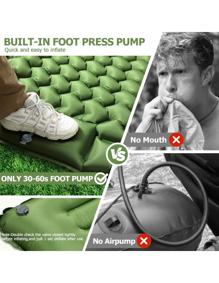 Colchoneta Inflable Ultraligera Toncoke TCISPGN018 con Almohada