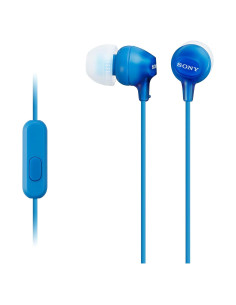 Auriculares Intrauditivos Sony MDREX15AP/L Azul con Micrófono