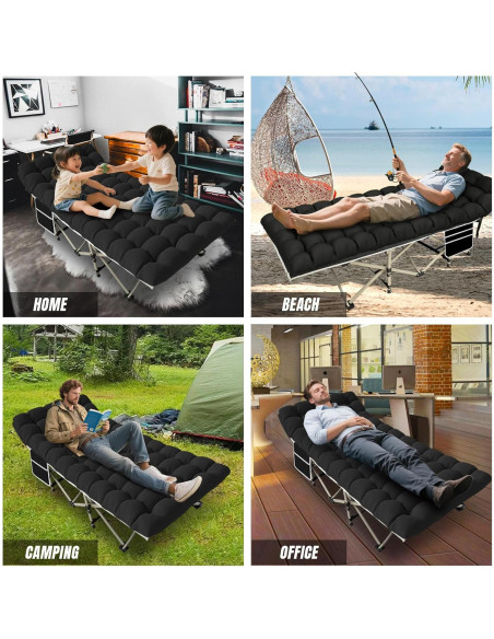 Cama de Camping YELLOW JACKET Plegable con Colchón 600kg Cama de Camping YELLOW JACKET Plegable con Colchón 600kg