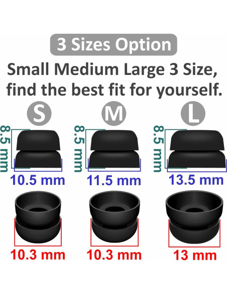 Puntas de Oído de Silicona IiEXCEL para Powerbeats Pro 2 - 6 Pares