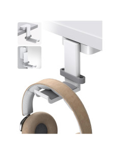 Soporte para Auriculares Lamicall Blanco con Organizador de Cables