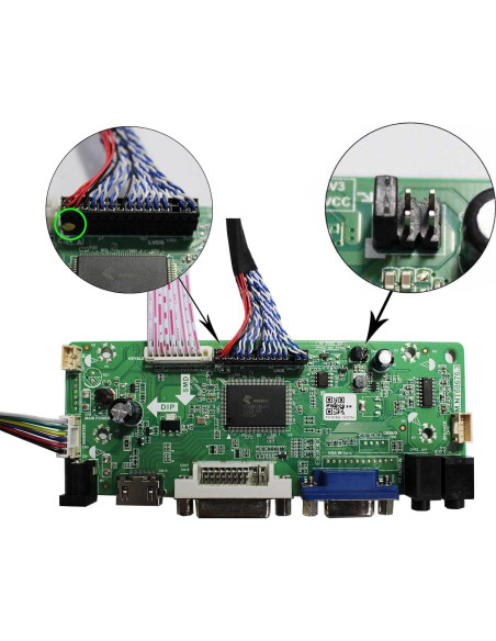 Controlador LCD DVI VGA LCDBOARD 21.5" 23" 27" 1920x1080