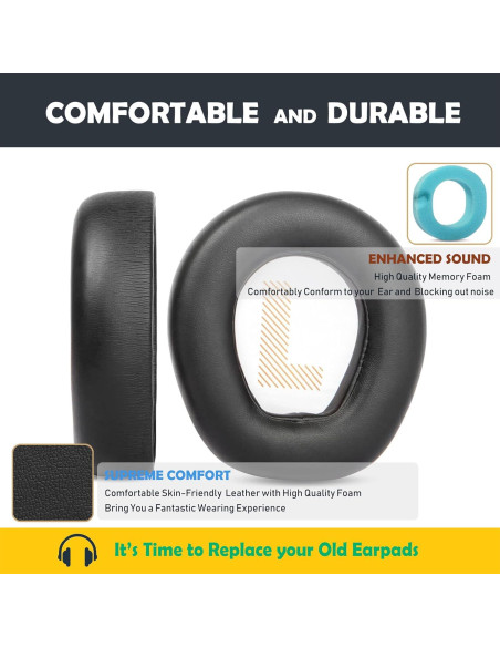 Almohadillas de Reemplazo HTINDUSTRY para Auriculares JBL Quantum 400