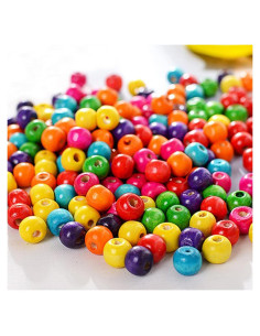 Perlas de Madera Multicolor 1000 Pcs 8mm ToBeIT para Manualidades
