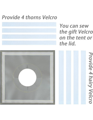 Jack de Estufa FLASLD para Tienda 30x30 cm Retardante de Llama