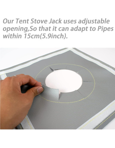 Jack de Estufa FLASLD para Tienda 30x30 cm Retardante de Llama