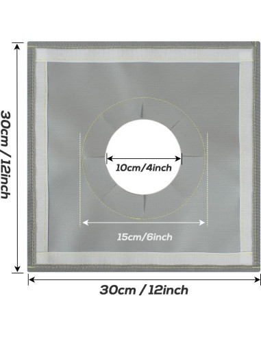Jack de Estufa FLASLD para Tienda 30x30 cm Retardante de Llama