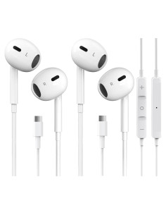 Auriculares USB-C HiFi Estéreo Pcwfbzf con Micrófono - 2 Paquetes