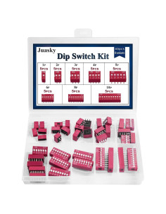 Kit de Interruptores DIP Deslizantes Juasky 40 Piezas 2.54mm