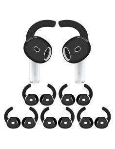 Ganchos para Orejas AirPods 4 IiEXCEL - Silicona Ergonómica Negro
