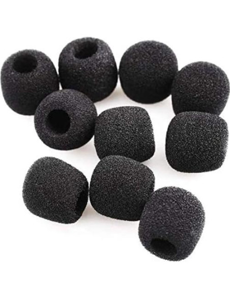 10 Fundas de Espuma Negra para Micrófono BlueParrott B450 B550