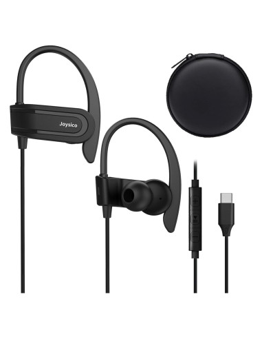 Auriculares USB-C Joysico YC3 Negro con micrófono y gancho