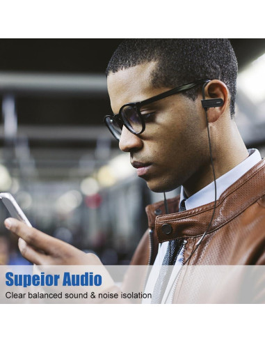 Auriculares USB-C Joysico YC3 Negro con micrófono y gancho