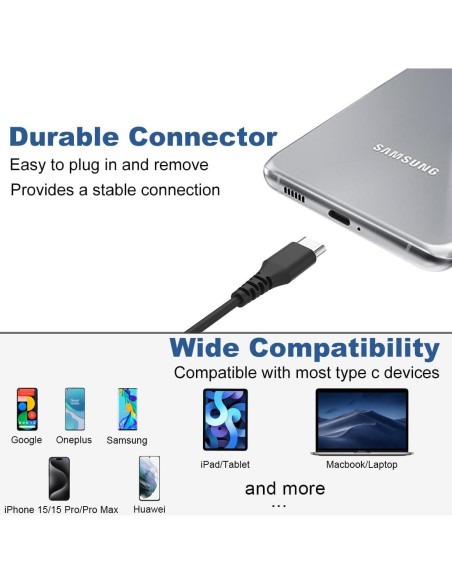 Auriculares USB-C Joysico YC3 Negro con micrófono y gancho